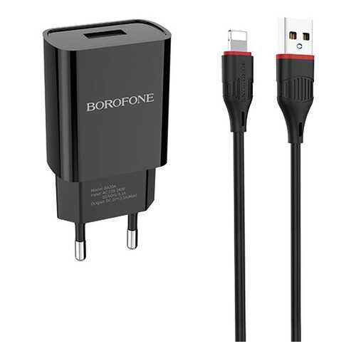 Сетевое зарядное устройство Borofone BA20A 1USB 2.1A 1м Black в Йота