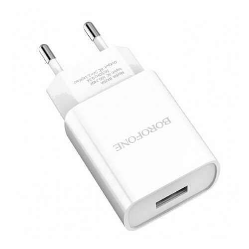 Сетевое зарядное устройство Borofone BA20A 1USB 2.1A White в Йота