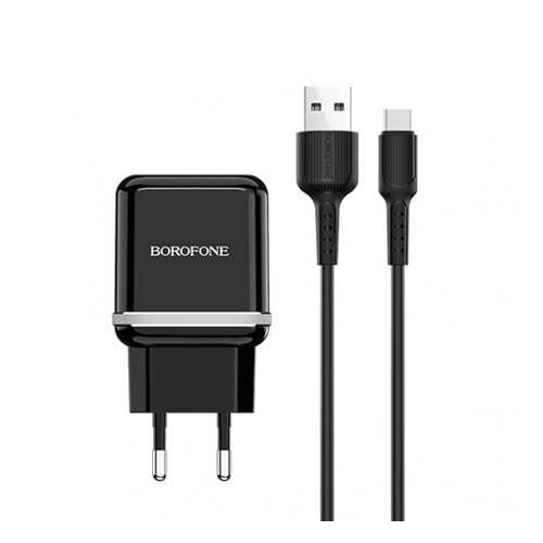 Сетевое зарядное устройство Borofone BA25A 2USB 2.4A Black в Йота