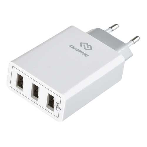 Сетевое зарядное устройство Digma 3 USB 5A White в Йота