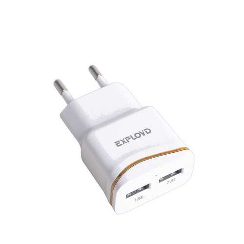 Сетевое зарядное устройство Exployd Classic 2USB 2.4A White в Йота