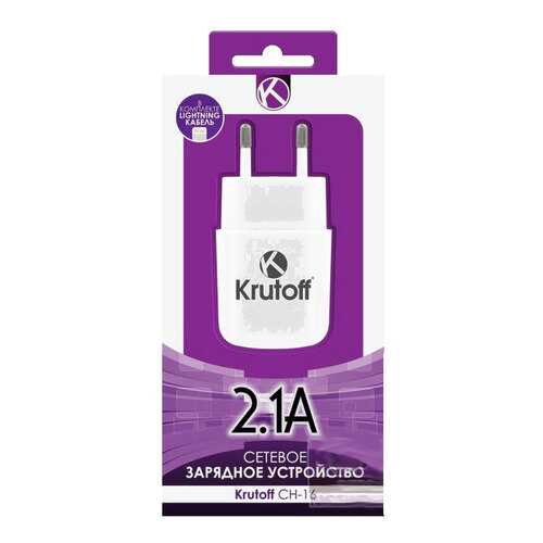 Сетевое зарядное устройство Krutoff CH-16 1 USB 2,1A White в Йота