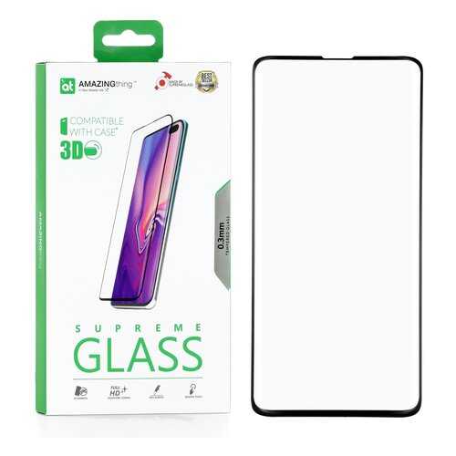 Защитное стекло AMAZINGthing SupremeGlass Full Screen 3D Black для Samsung Galaxy S10+ в Йота