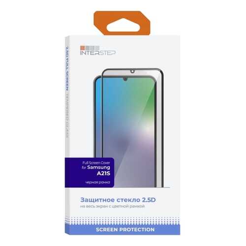 Защитное стекло для смартфона InterStep Full Screen Cover для Galaxy A21, Black в Йота