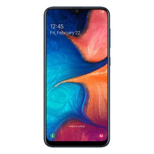 Смартфон Samsung Galaxy A20 (2019) 32Gb Blue (SM-A205F) в Йота